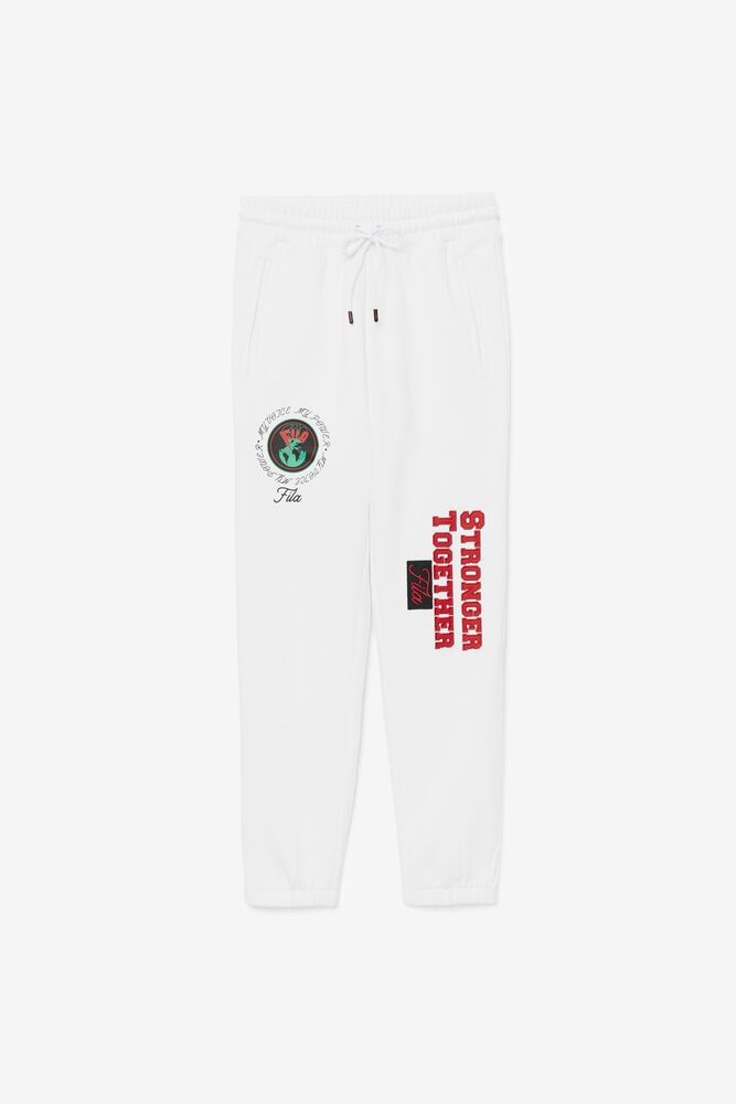 Fila Rhys Jogger White Pants Mens - NZ 59728-HAWP